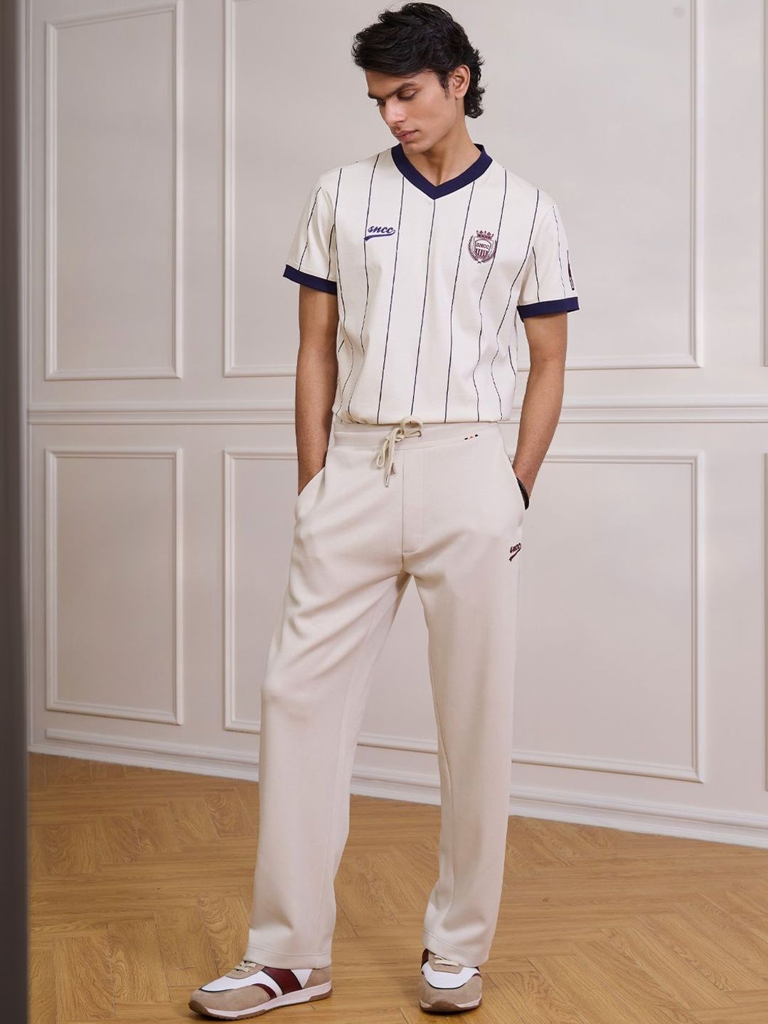 Shantnu Nikhil Cricket Club Men Regular Fit Brand Logo Track Pants-image-36