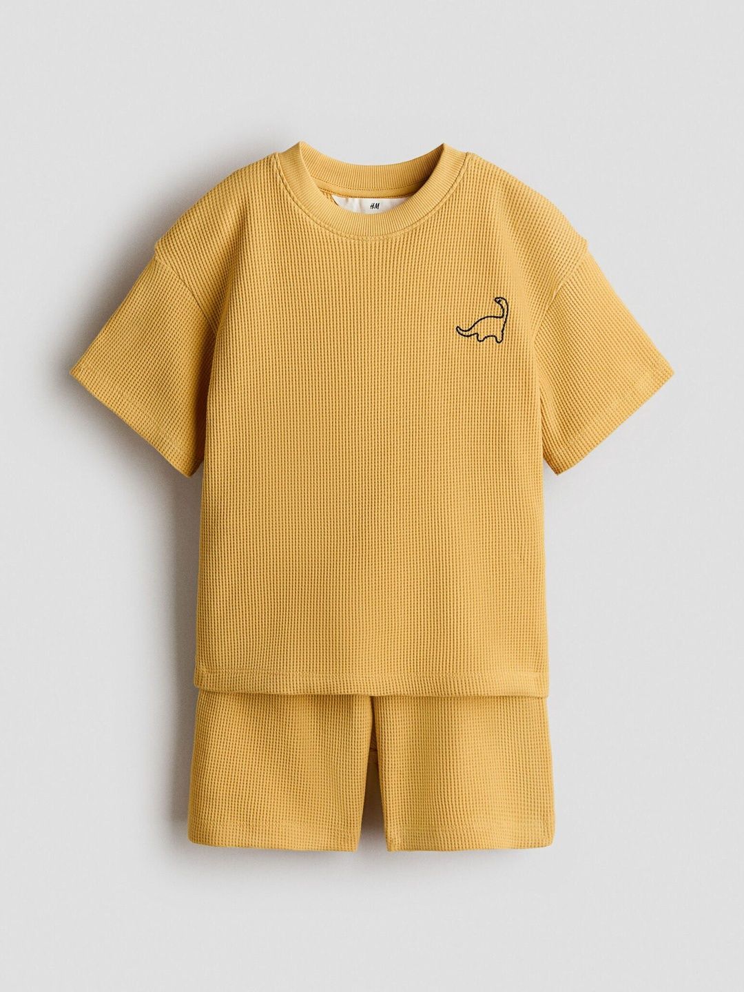 H&M 2-Piece Waffled Jersey Set