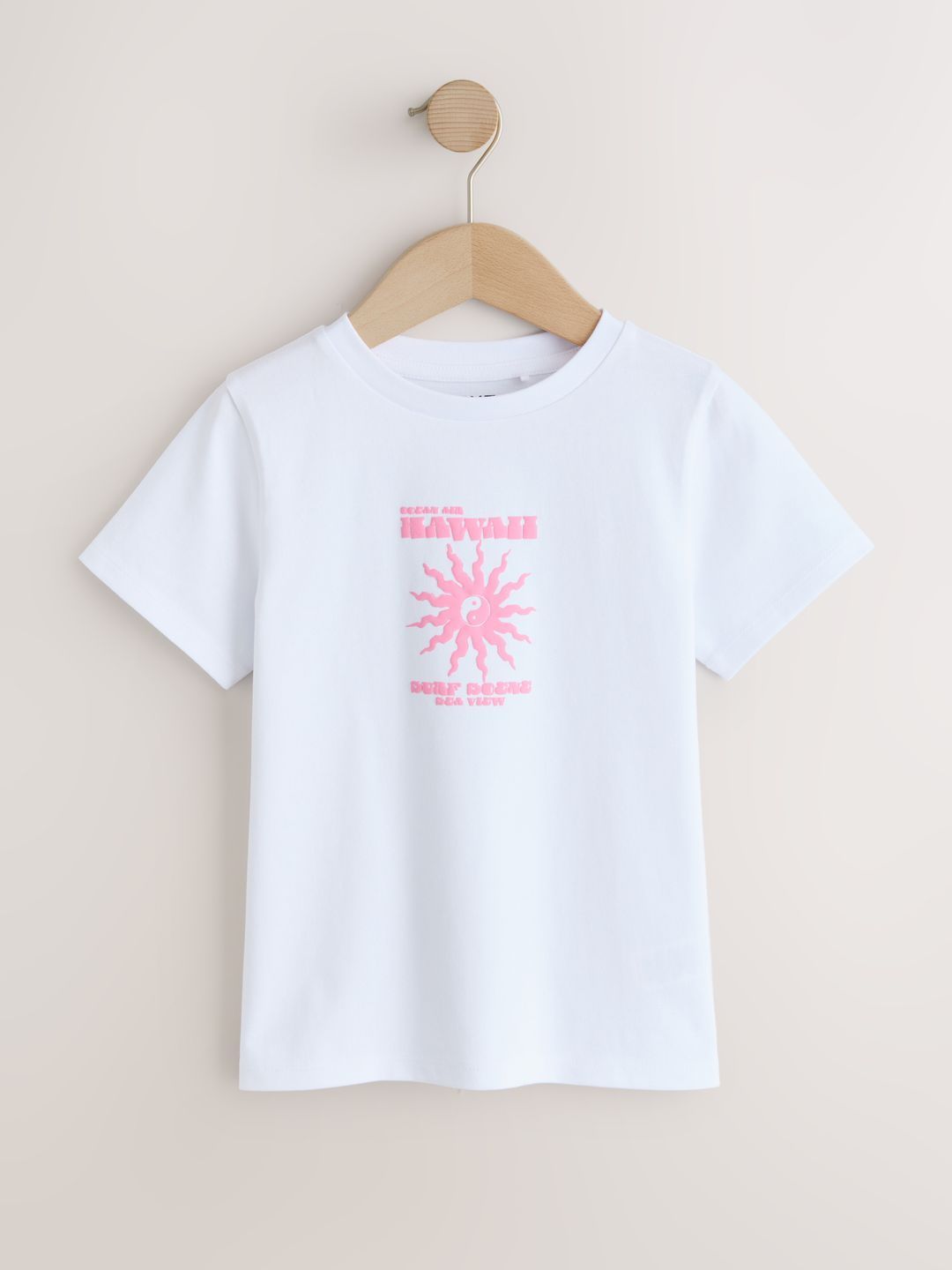 NEXT Girls Embossed Typography Sun Graphic Printed Pure Cotton T-shirt-picture-20