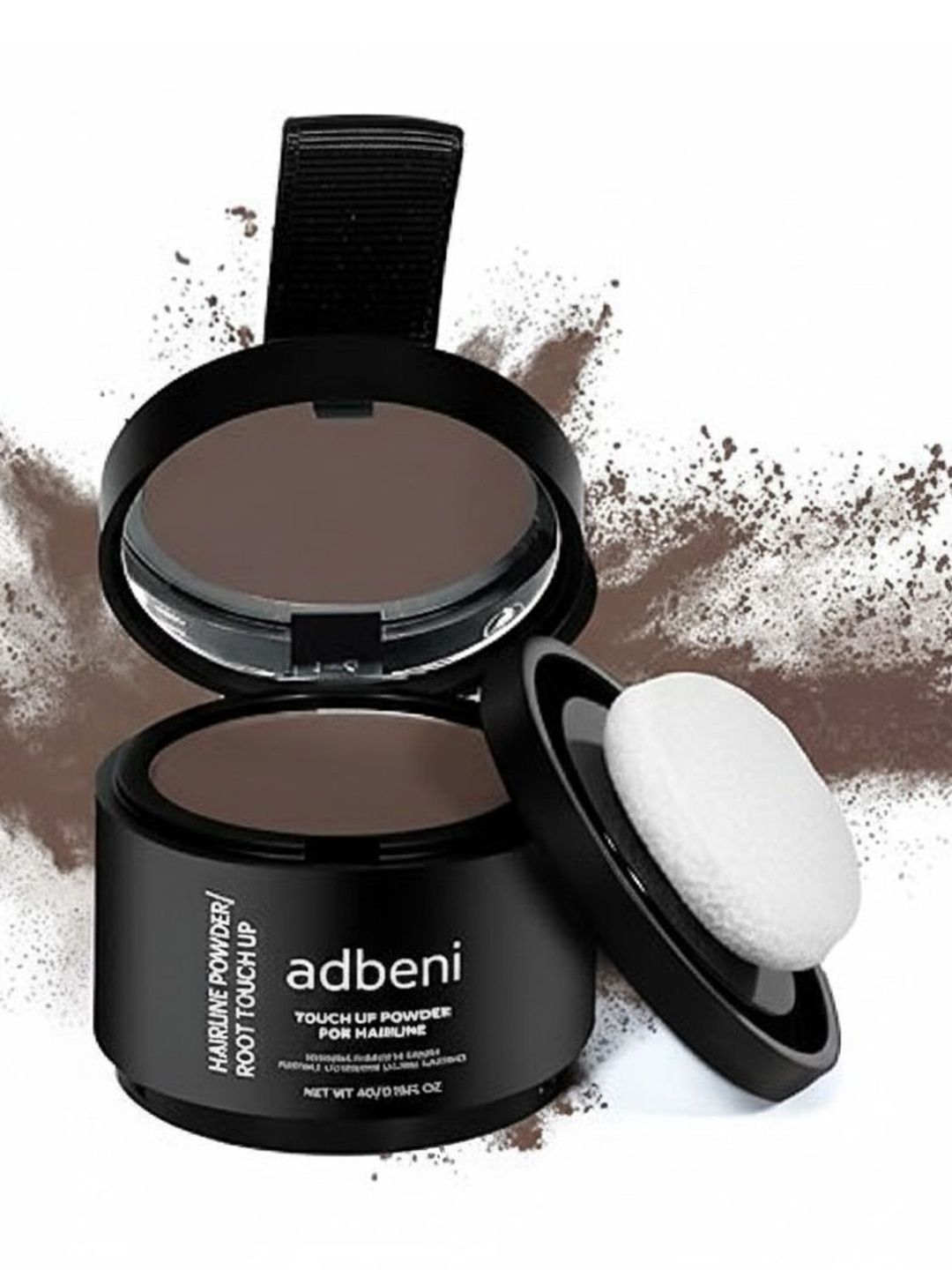Adbeni Root Touch Up Hairline Powder With Sponge - Brown-picture-27
