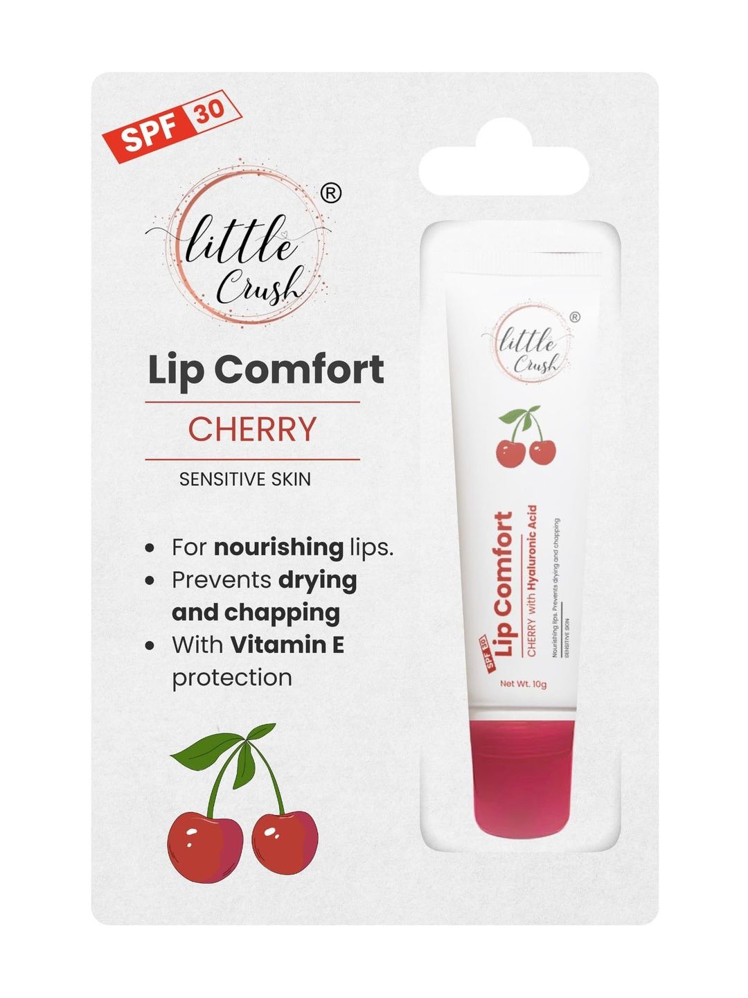 Littlecrush Littlecrush Lip Comfort Cherry with Hyaluronic Acid Lip Balm - 10 g