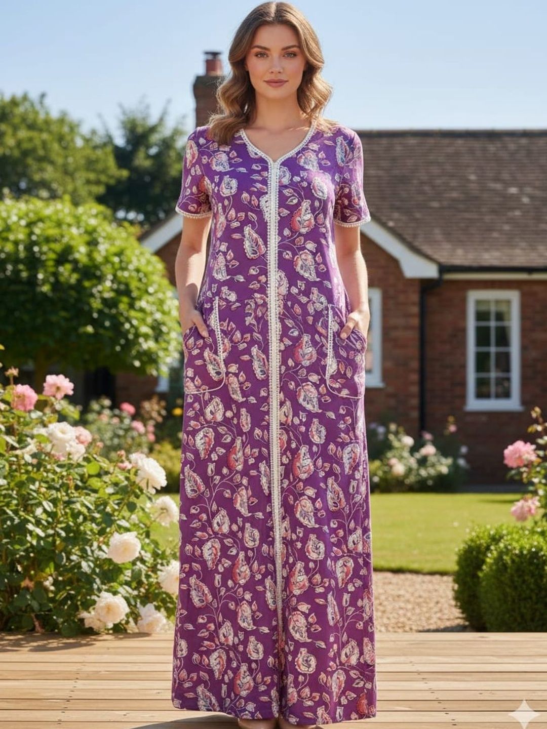 Silakaari Printed Maxi Nightdress-picture-44