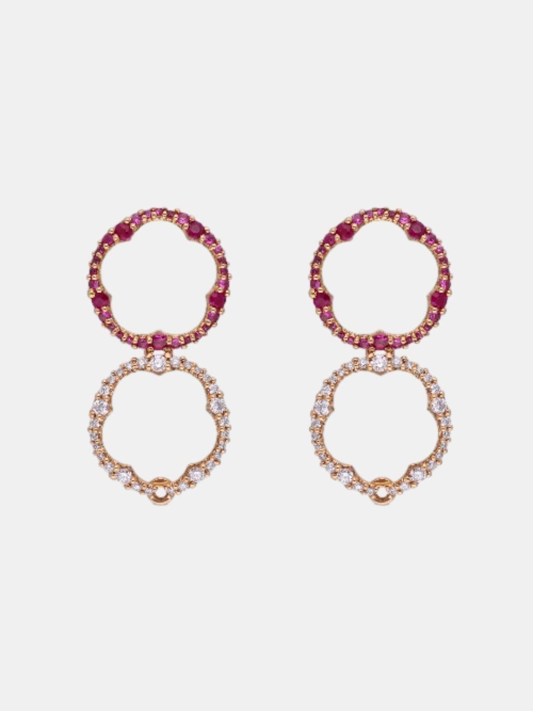 C KRISHNIAH CHETTY JEWELLERS PVT LTD 18Kt Rose Gold 0.68 Carat Diamond Earrings - 5.65g-image-13