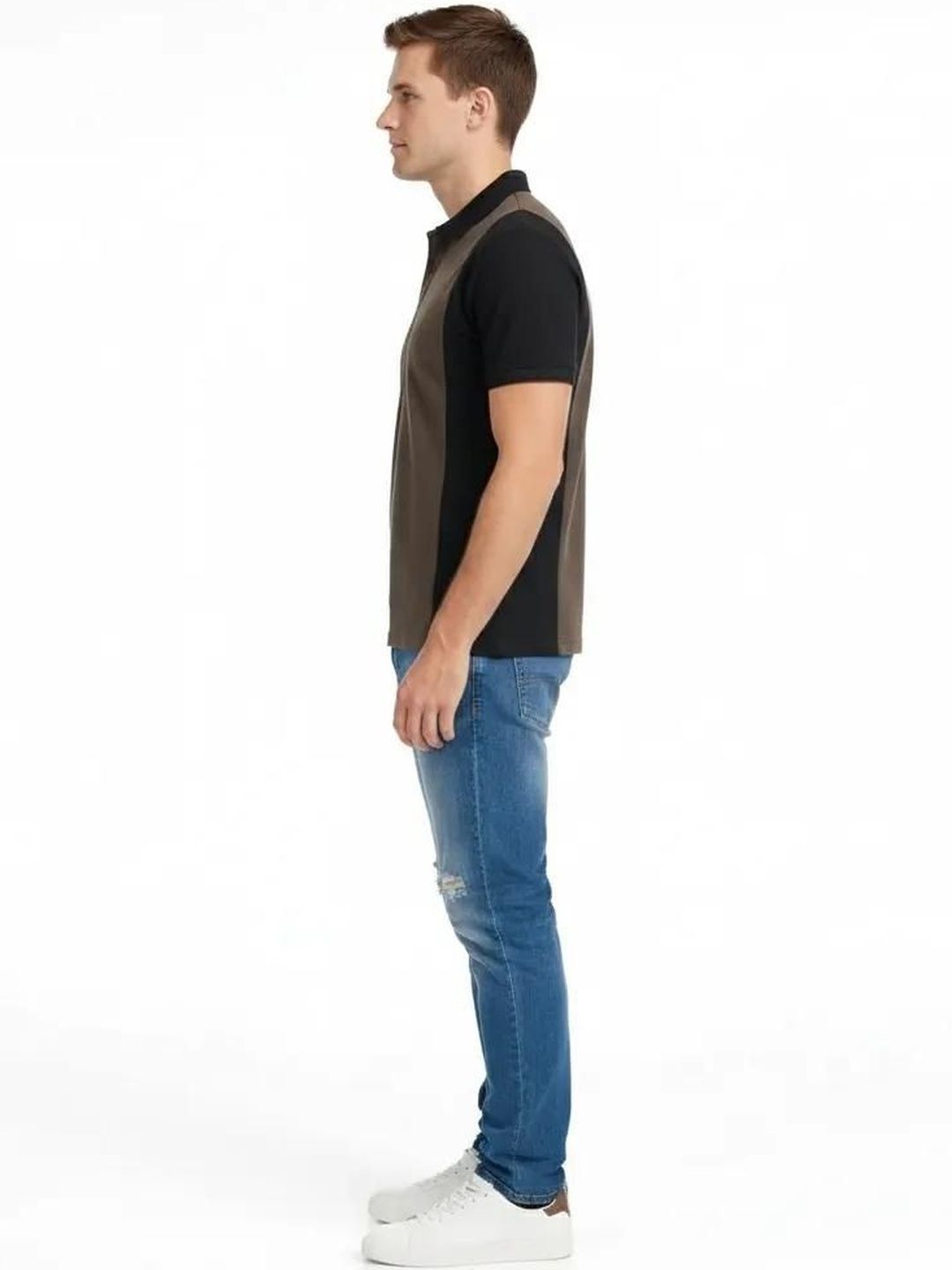 Octave Men Colourblocked Polo Collar T-shirt-picture-17