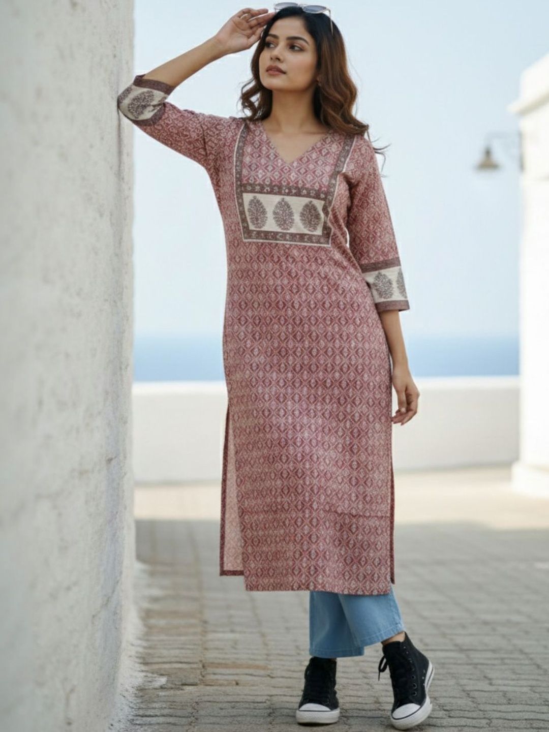 AADVIKA Women Ethnic Motifs Printed Kurta-picture-12