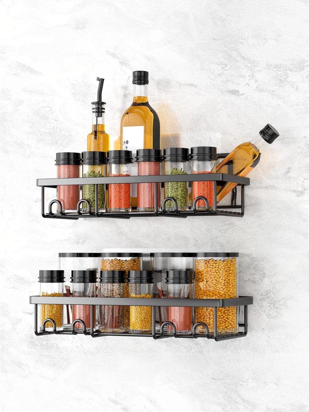 DXDT 2 Pcs Black No Odor Kitchen Racks-picture-12