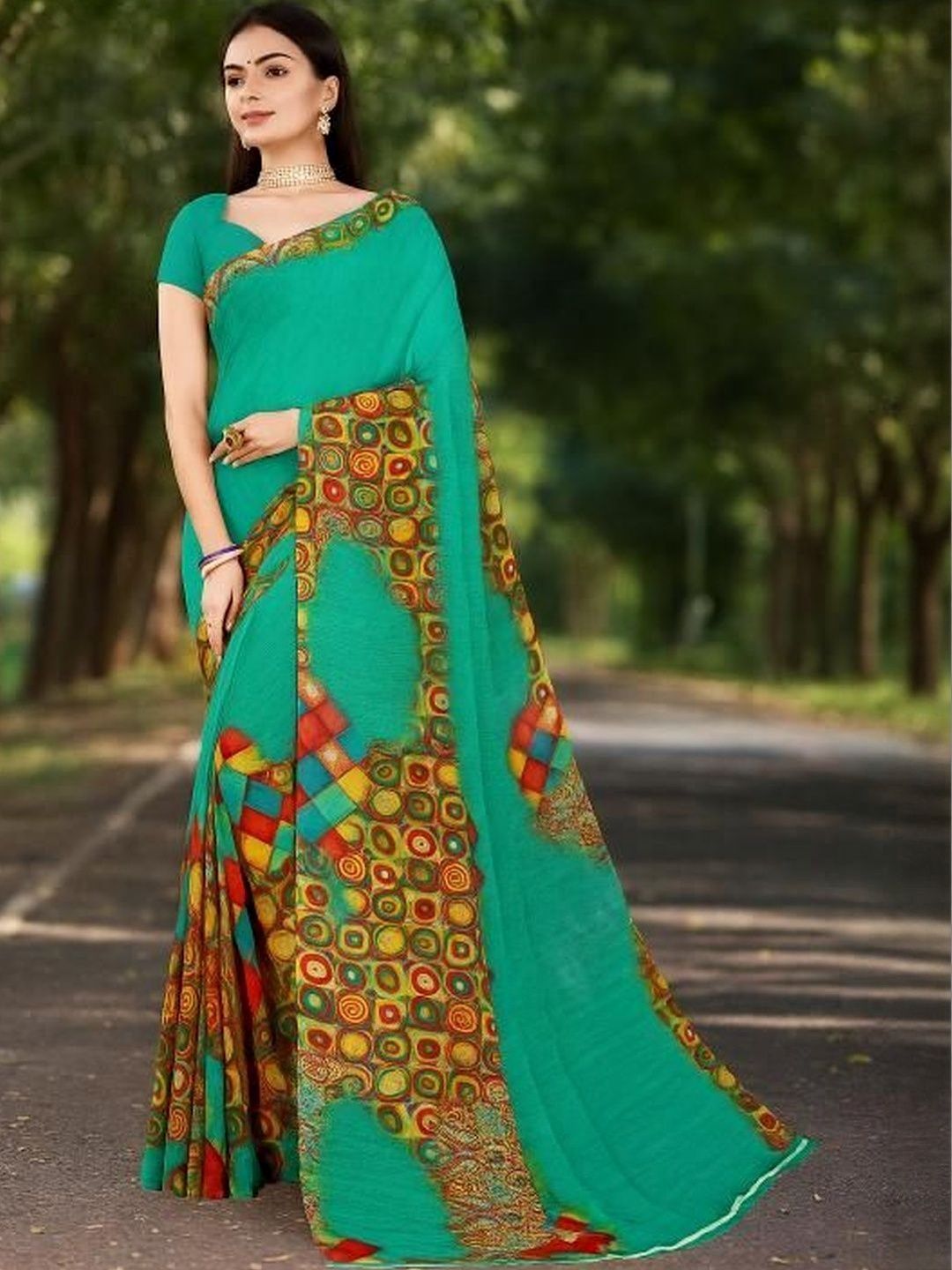Moda Rapido Poly Georgette Saree-picture-13