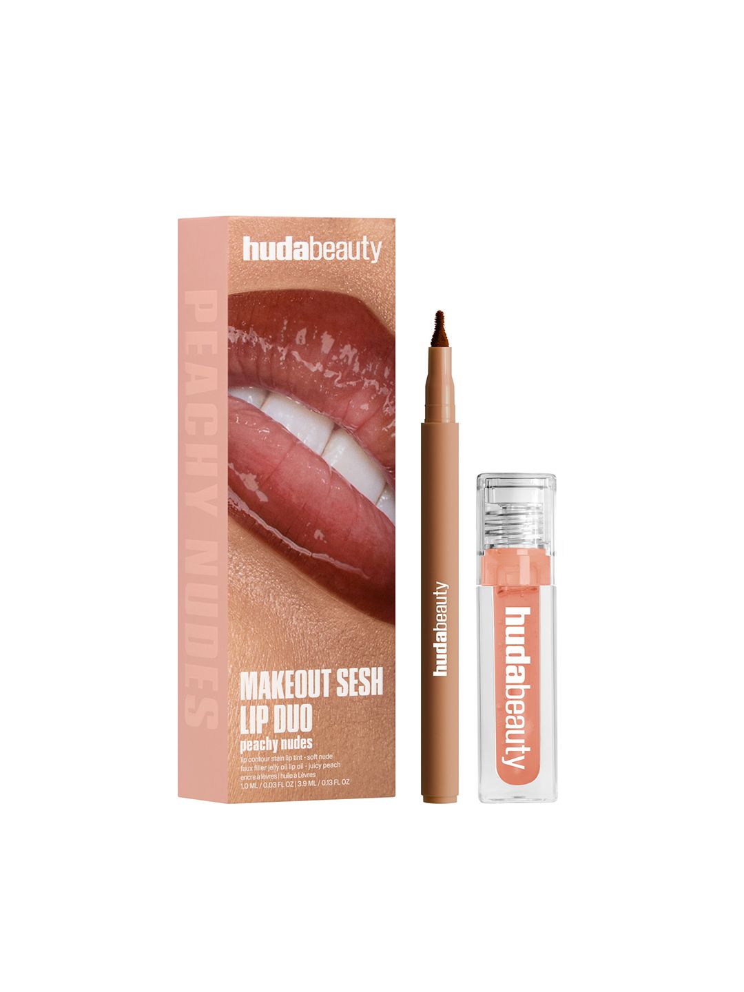 Huda Beauty Makeout Sesh Lip Duo - Peachy Nudes-picture-51