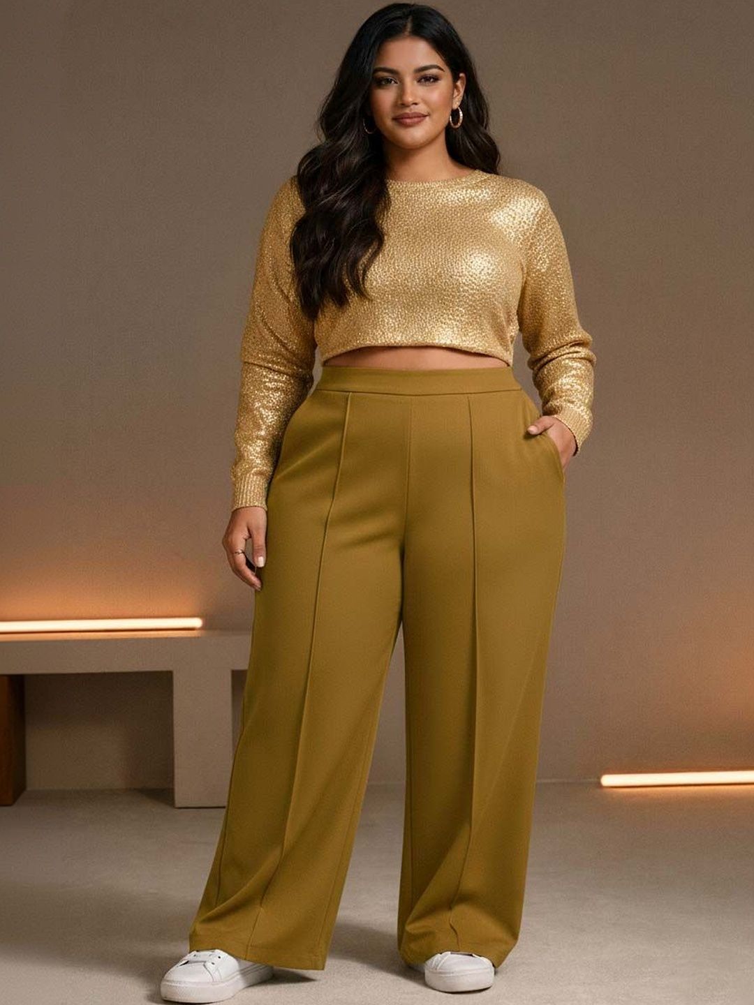 Stylecast X Kotty Women Premium Pleated Pants-image-2