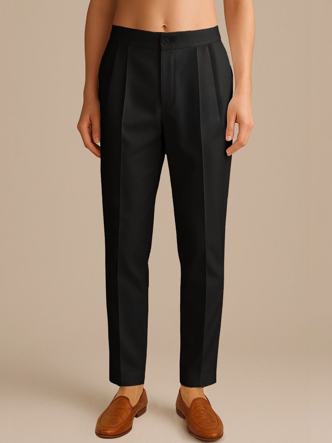 House of Pataudi Men Mid Rise Korean Pants-picture-12