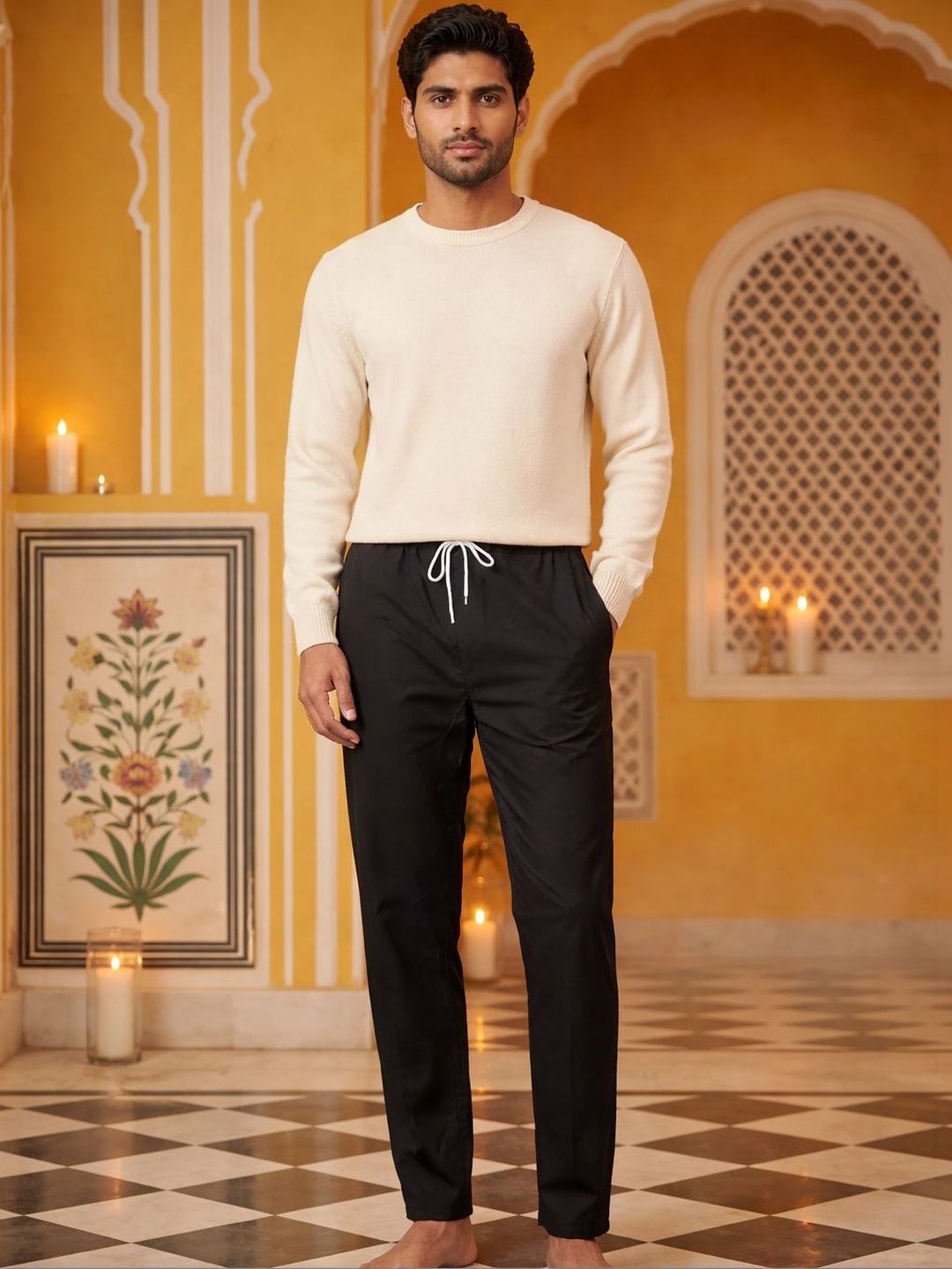 Jompers Men Mid-Rise Cotton Lounge Pants-picture-33