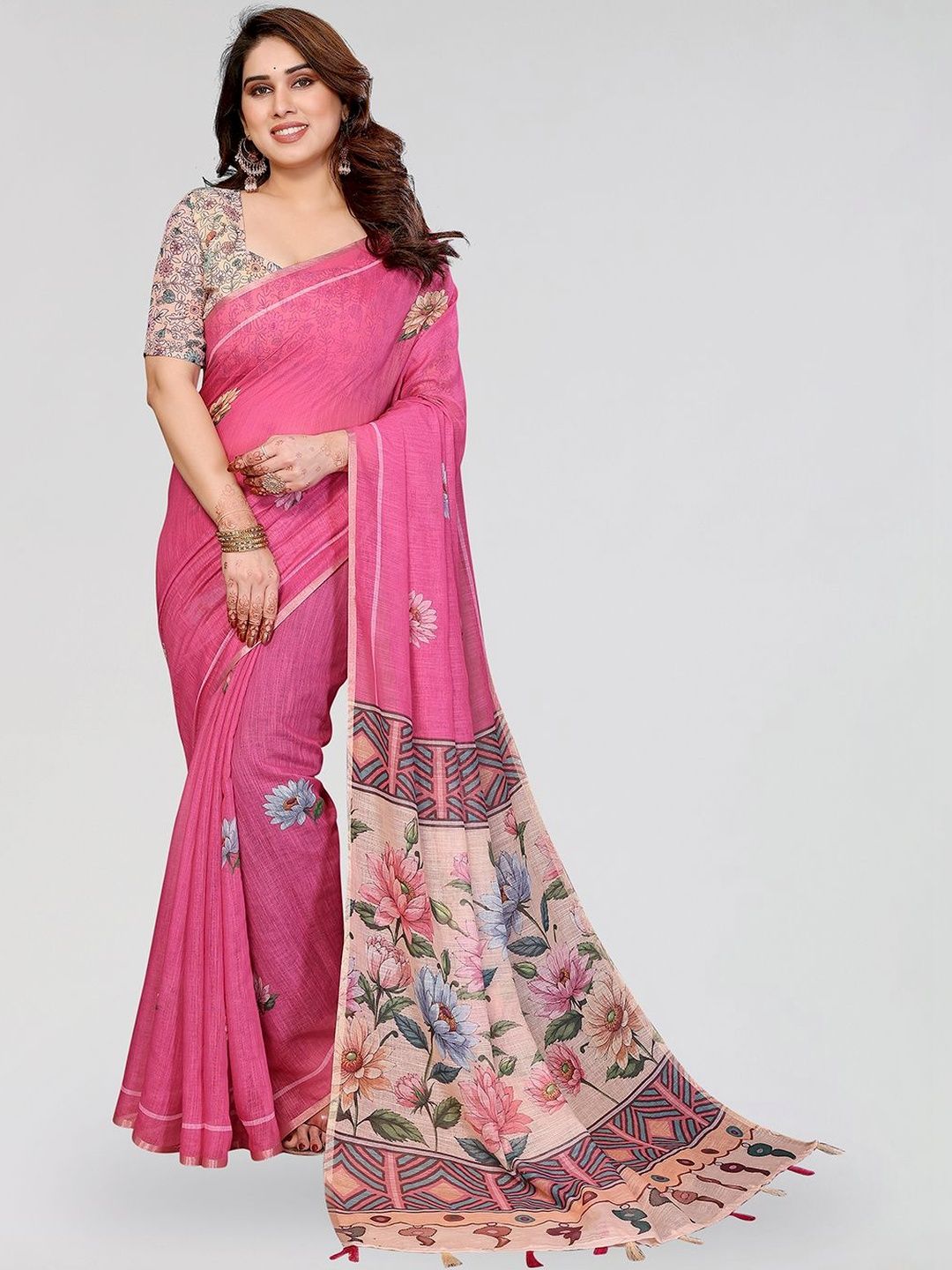SZN Floral Saree-image-0