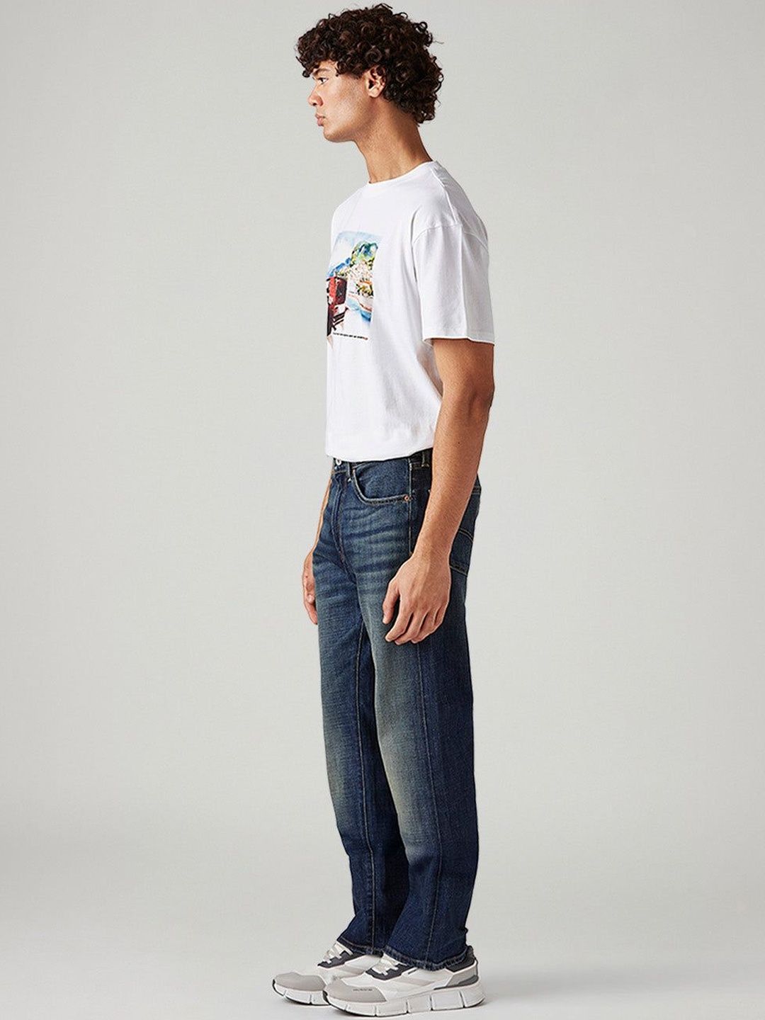Levis Men's 505 Dark-Blue Straight Fit Mid Rise Selvedge Jeans-picture-33