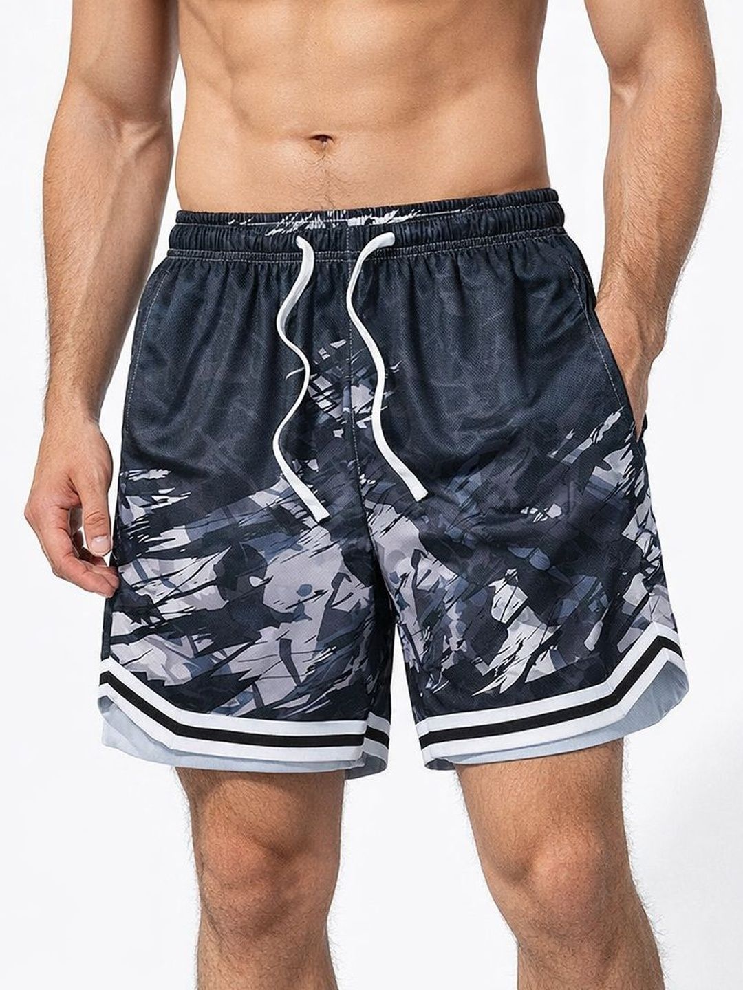 StyleCast Flex Men Printed Loose Fit Low-Rise Outdoor Sports Shorts-picture-24
