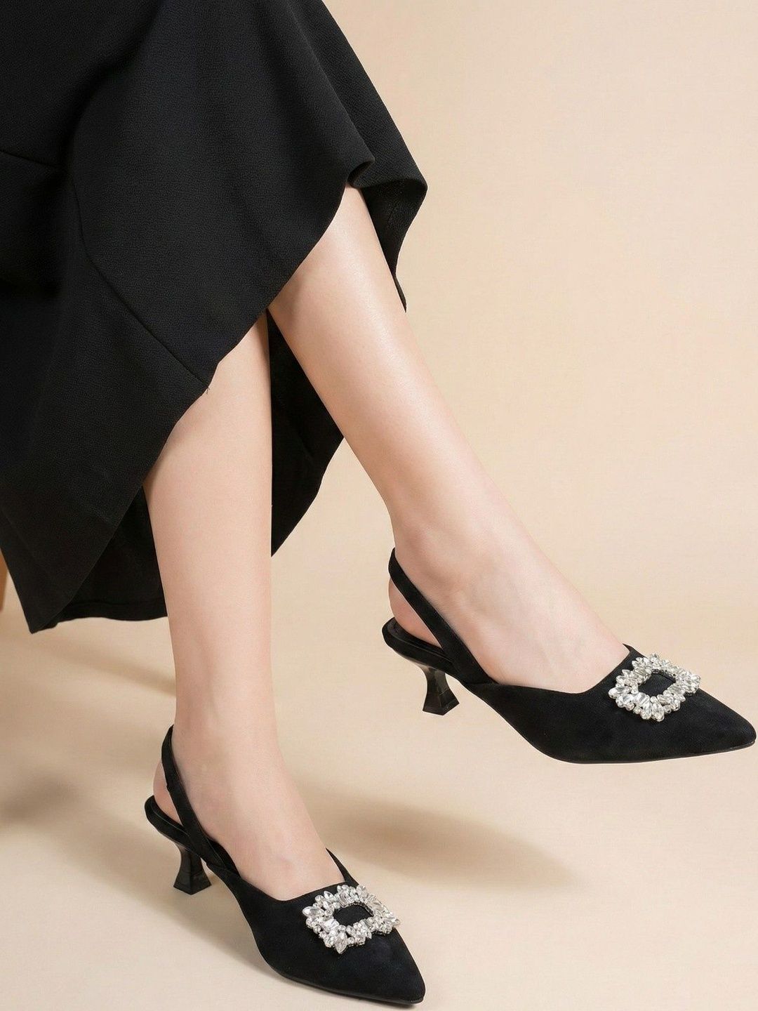 AVIVASTYLE Suede Party Kitten Pumps-image-46