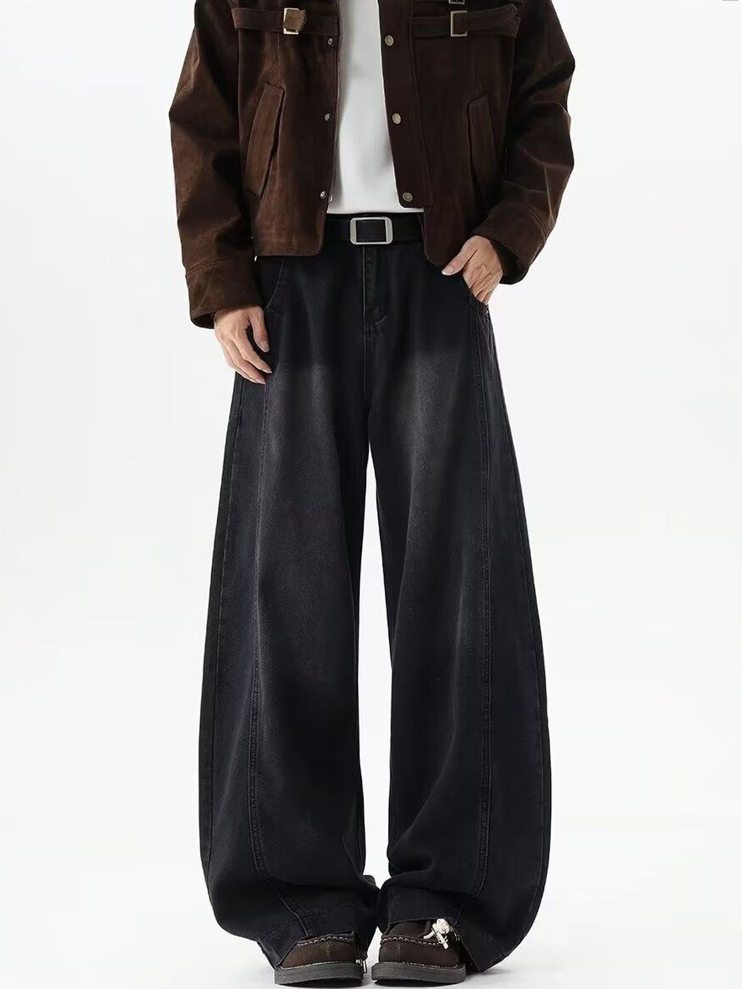 StyleCast x Revolte Men Wide Leg Mid-Rise Light Fade Jeans-picture-24