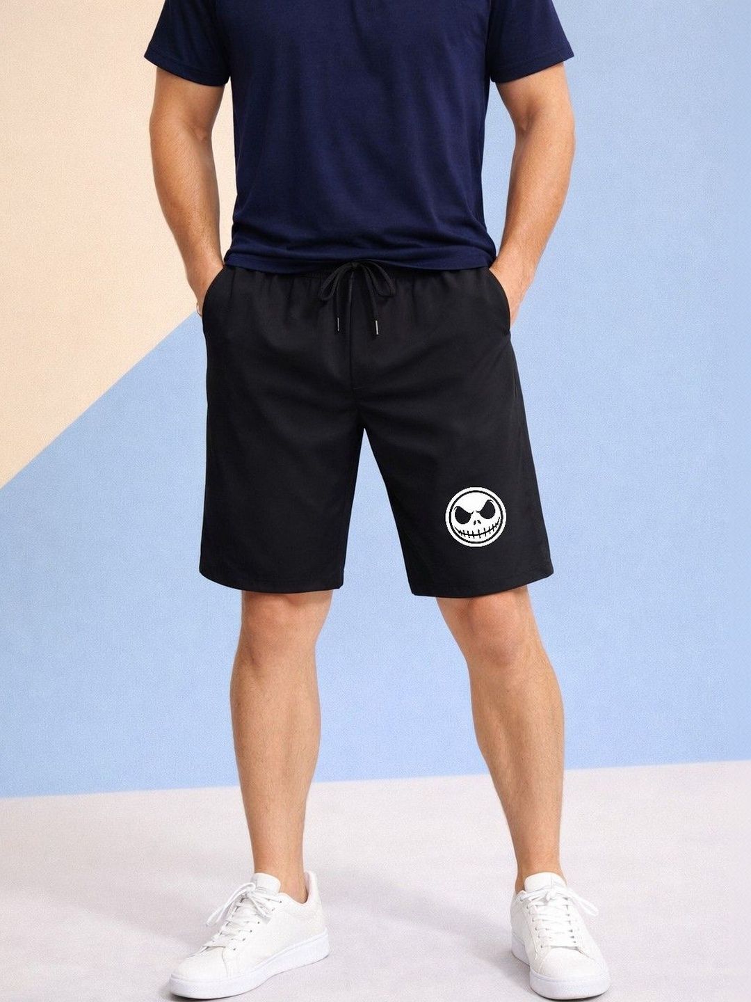 Moda Rapido Men Printed Jack Skellington Shorts-picture-21