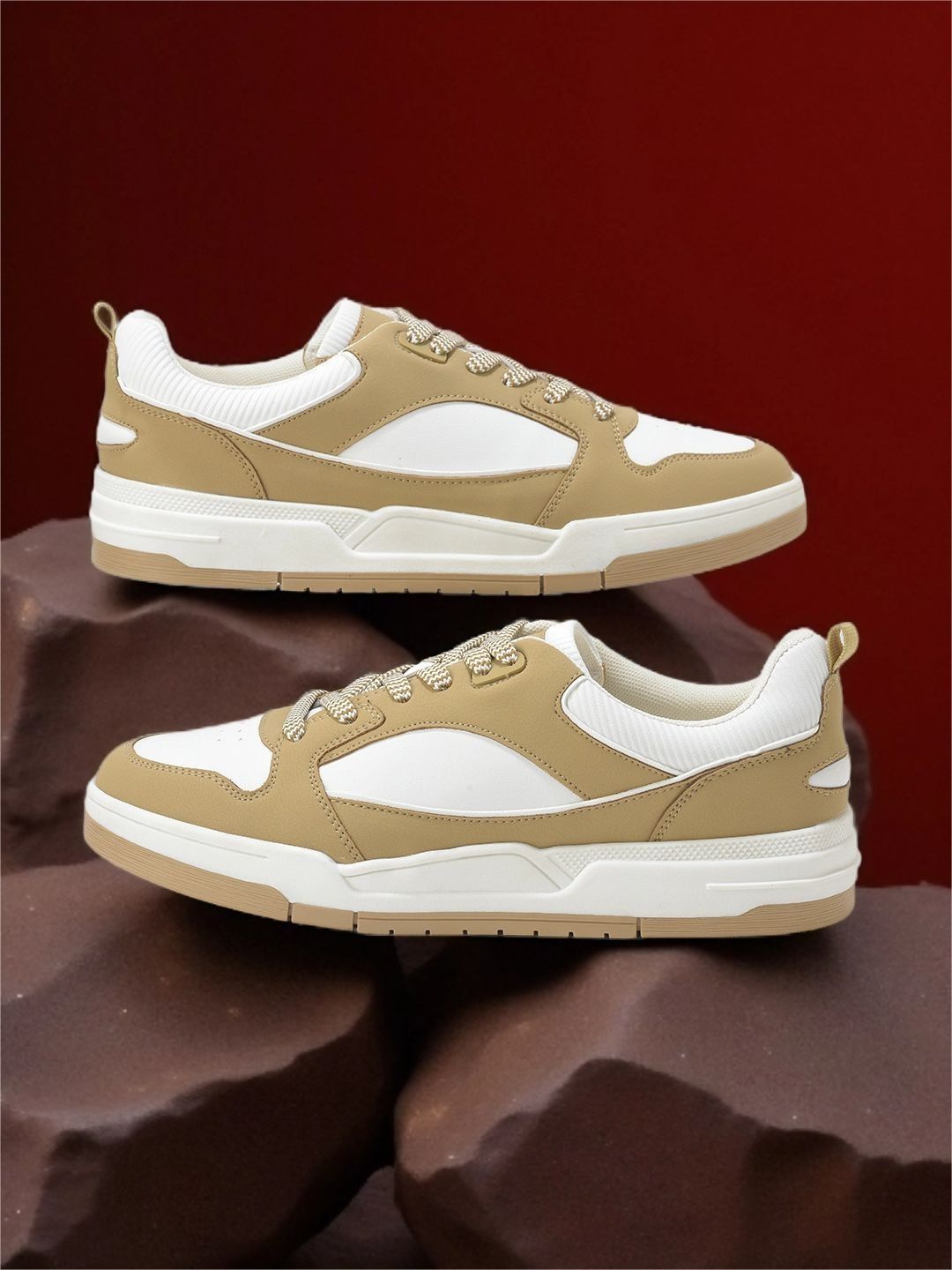 Cantabil Men Colourblocked PU Sneakers-image-48