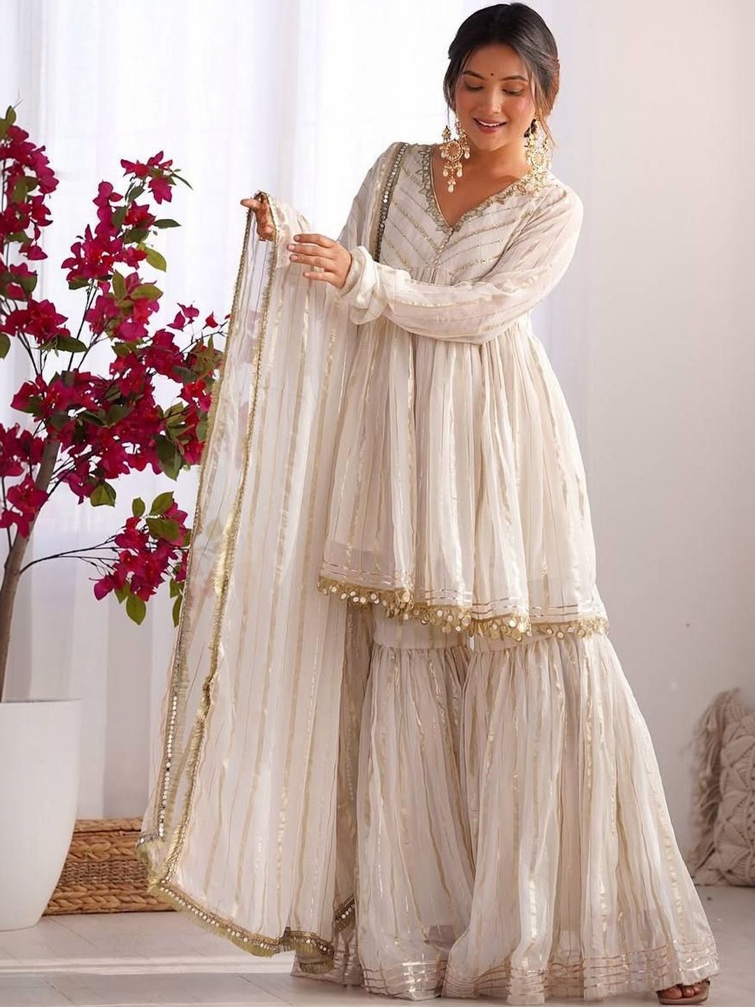 HARI FASHION Ethnic Motifs Embroidered Fit & Flare Dress-picture-50