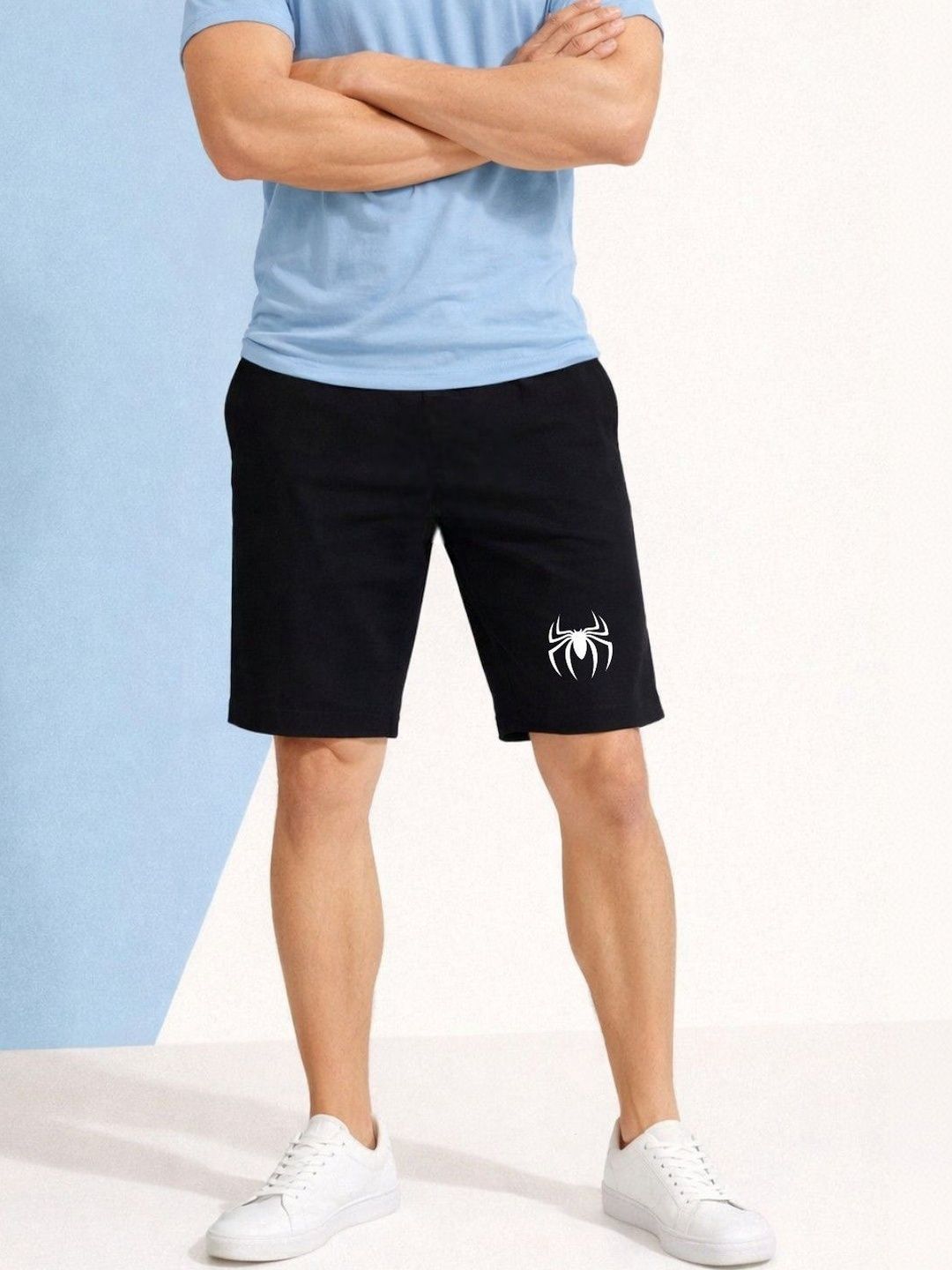 Moda Rapido Men Printed Spider-Man Shorts-image-40