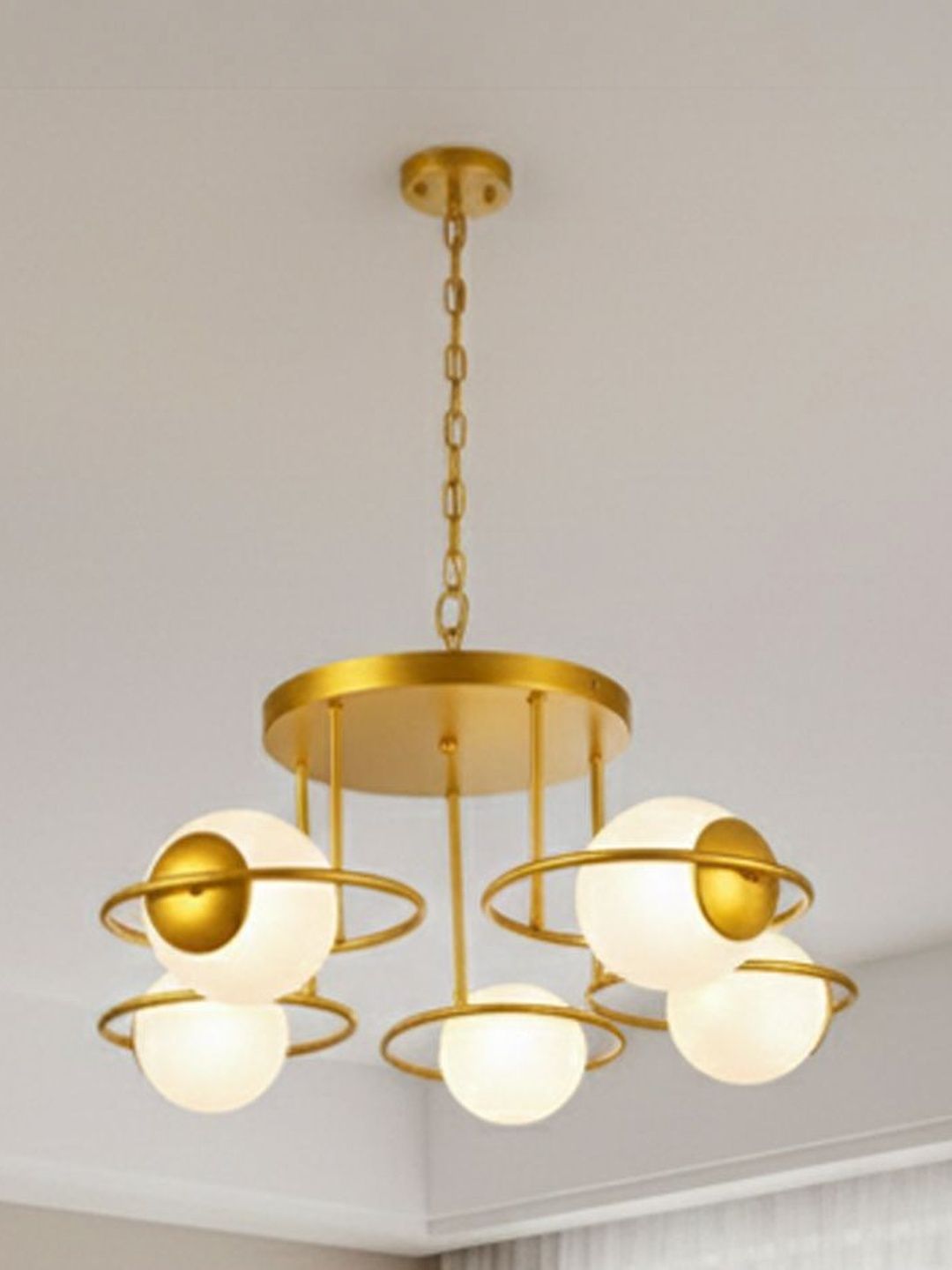 MFD HOME FURNISHING Gold-Toned Contemporary Ceiling Lamp-picture-39