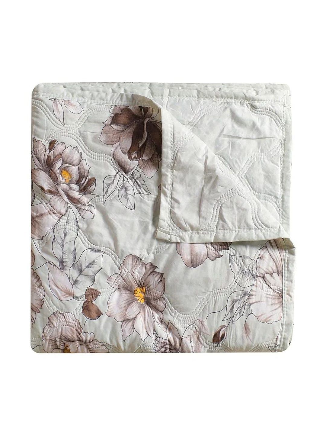 Comfowell Copper-Toned & Sea Green Floral Microfiber 233 GSM Comforter-picture-27