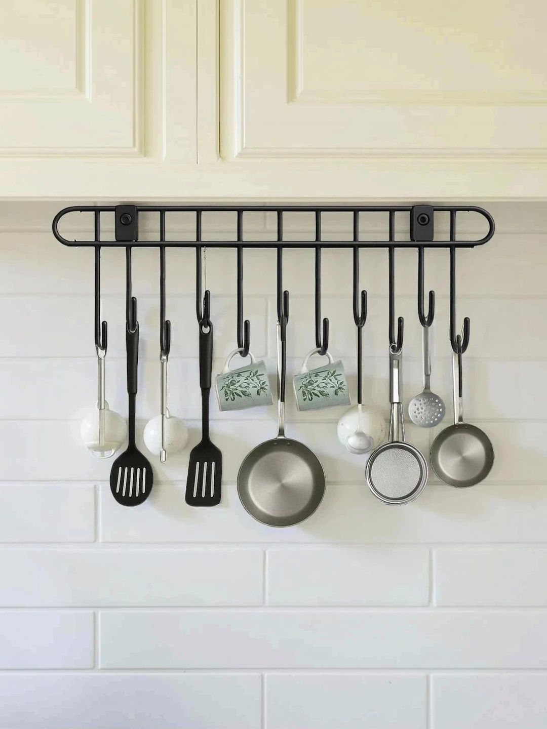 DXDT Black Stainless Steel 11 Hook Kitchen Holder-image-24