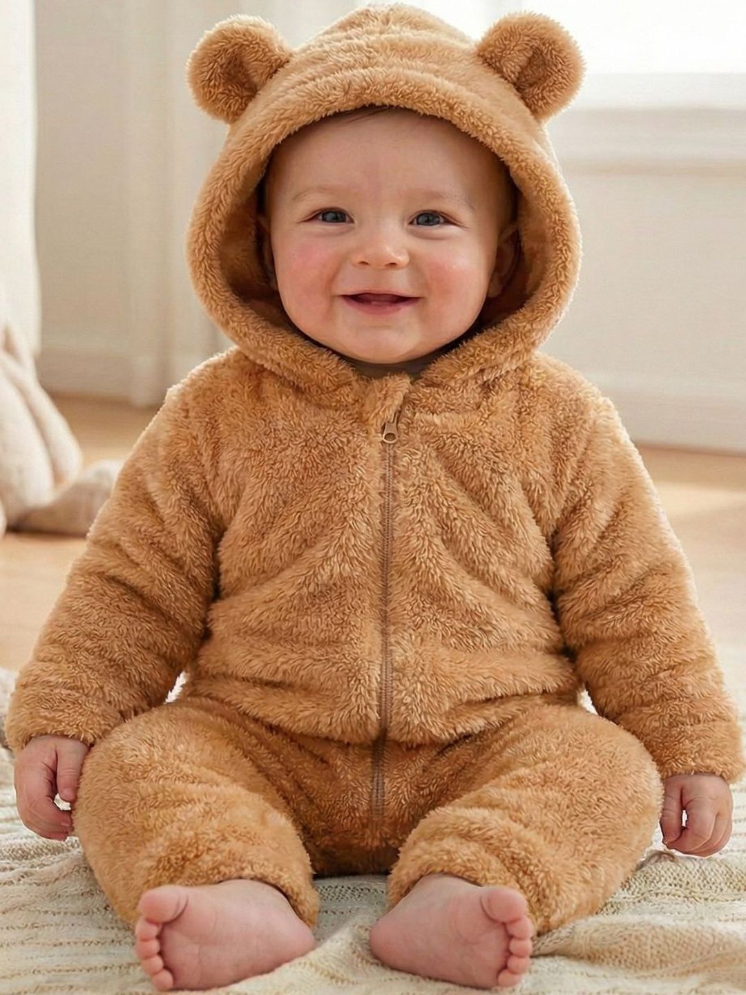 BabyZone Infants Hooded Rompers Rompers-picture-16