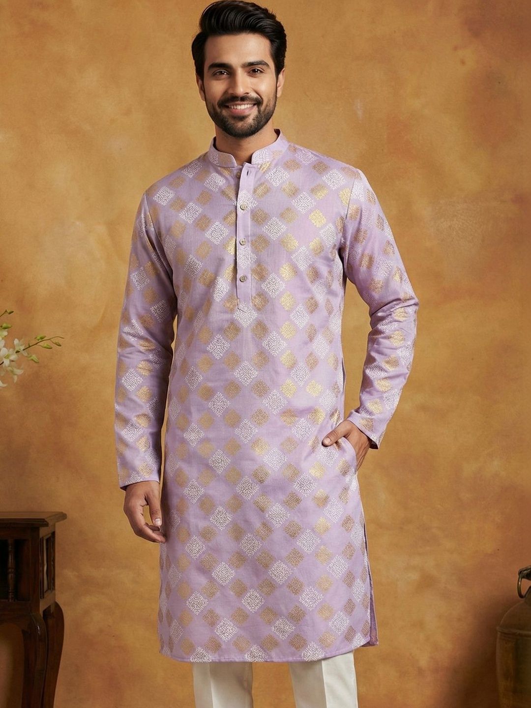Jompers Men Floral Printed Floral Kurta-picture-16