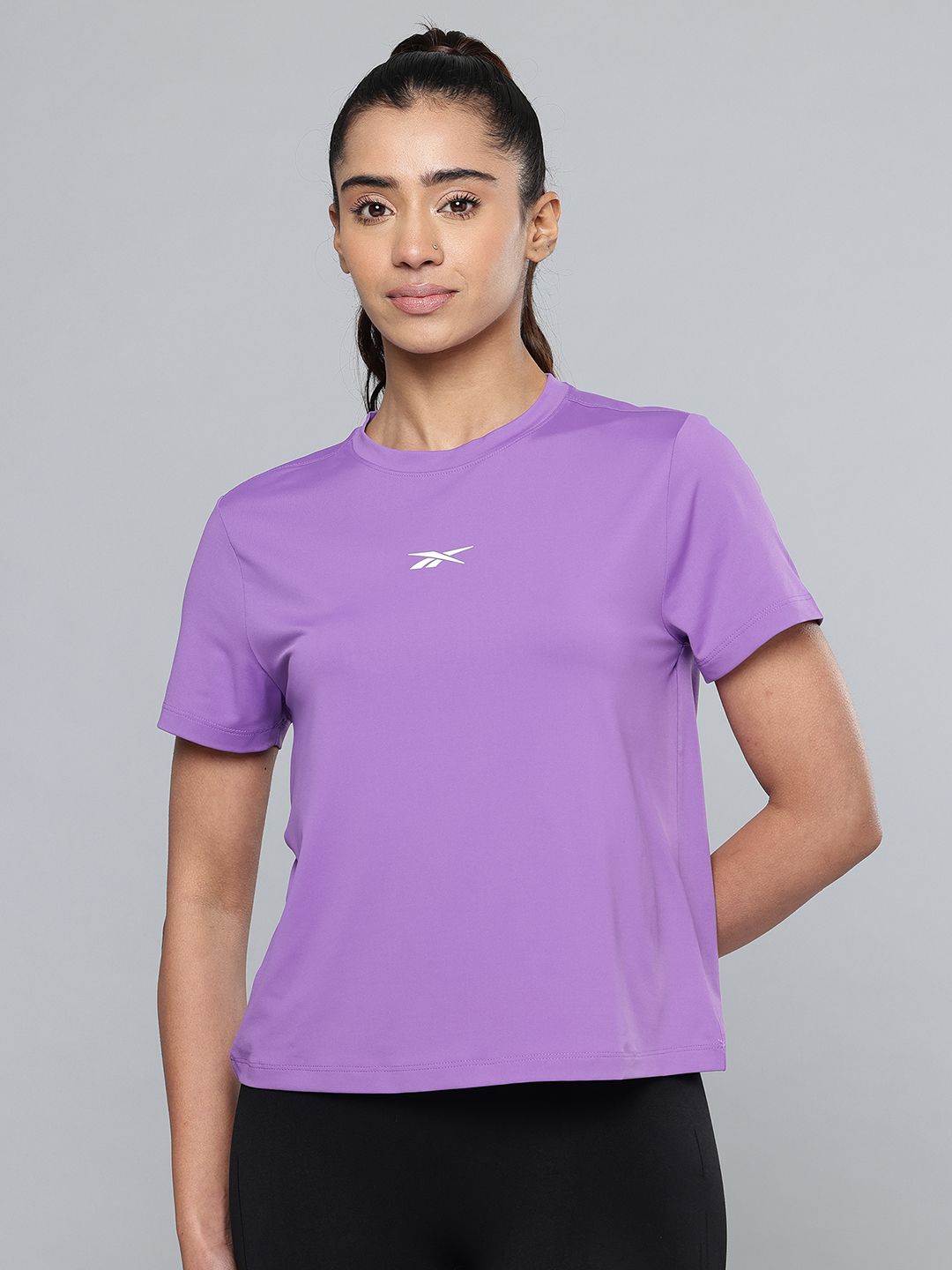 Reebok Brand Logo Printed Speedwick Training T-shirt-picture-44