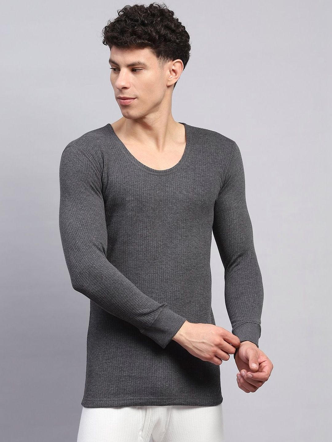 Monte Carlo Ribbed Round Neck Thermal Tops-picture-42