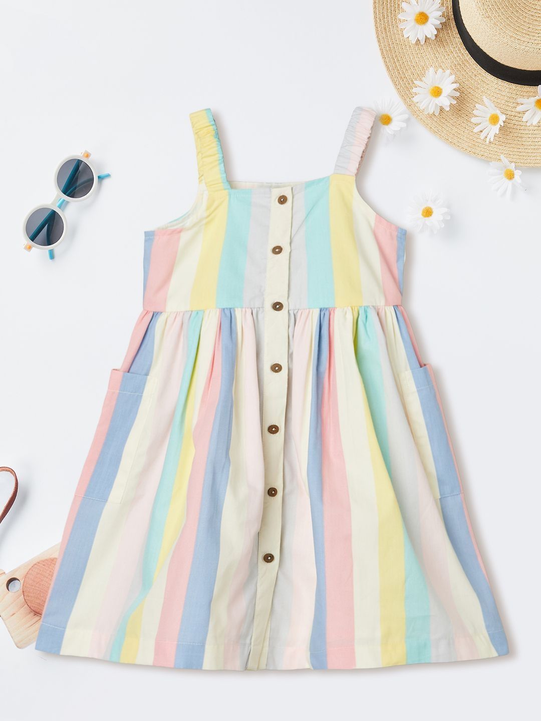 max Striped A-Line Dress