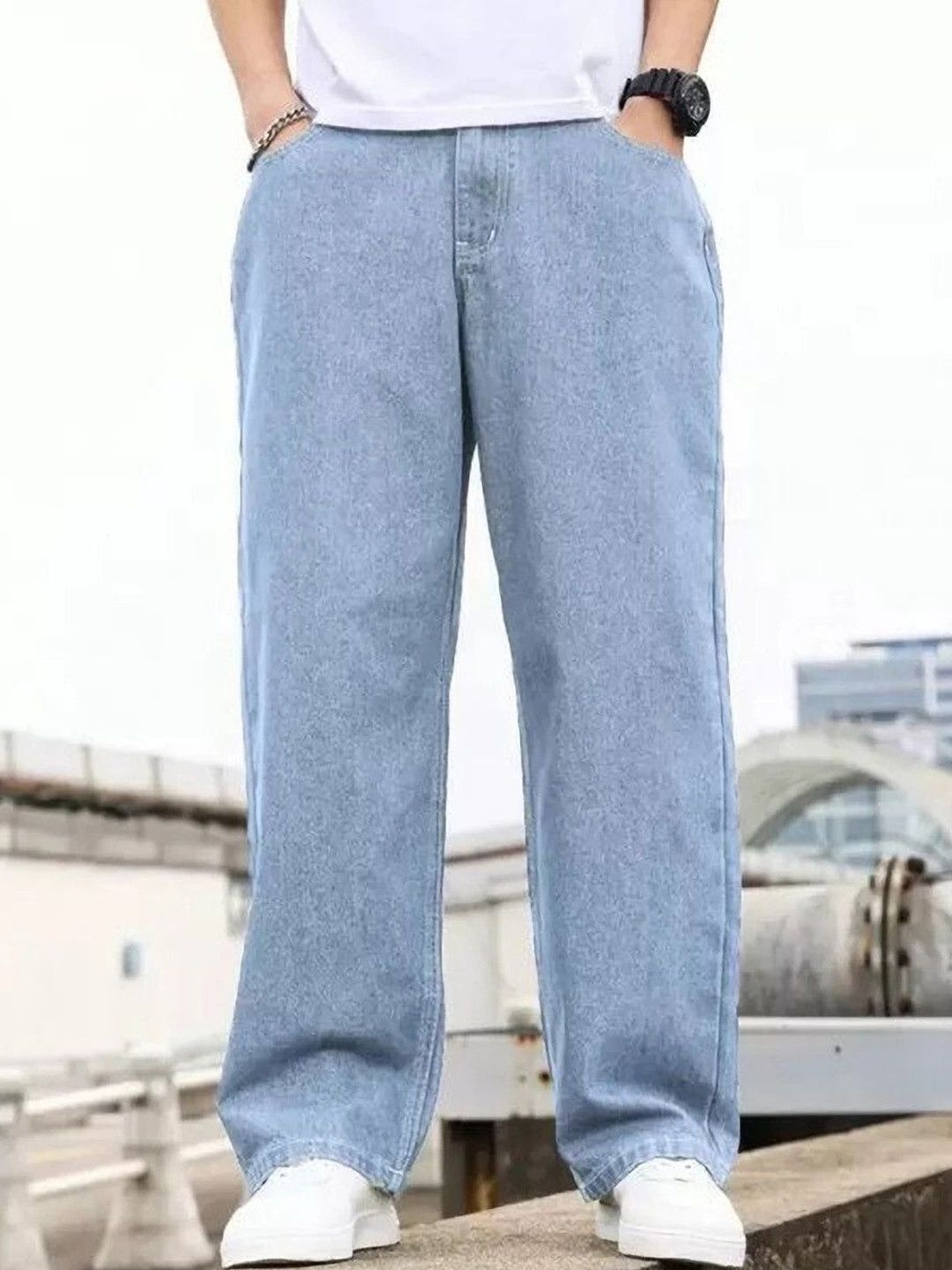 DAIME Men Mid-Rise Light Fade Stretchable Jeans-picture-24