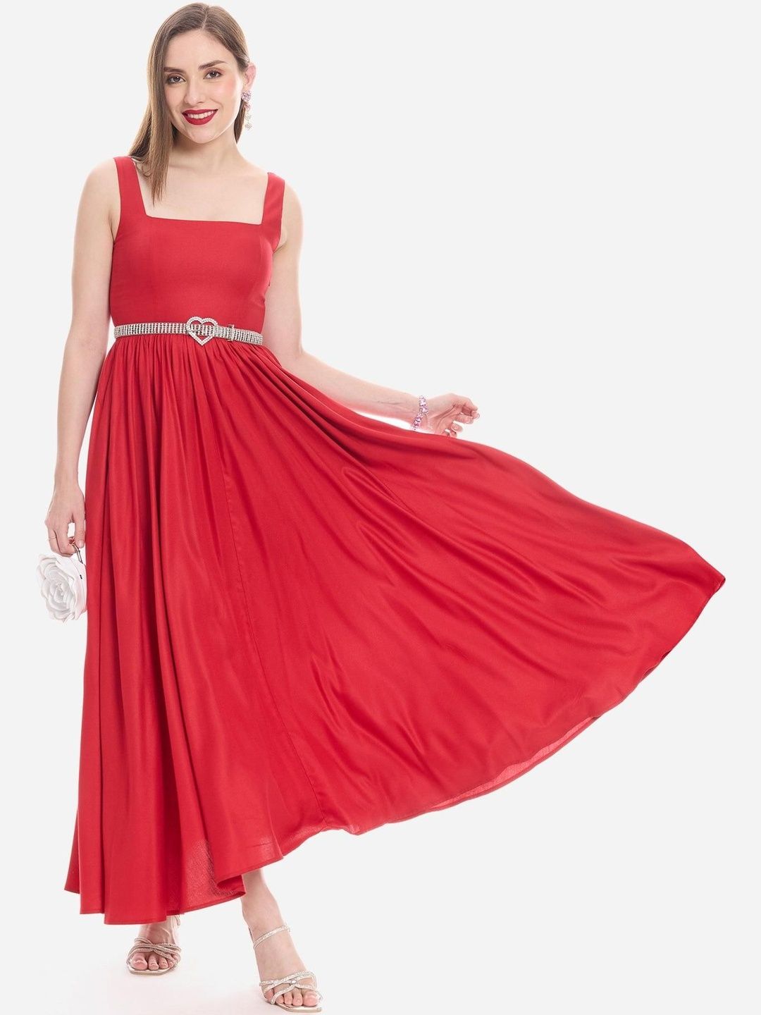 Virgio Women Fit & Flare Maxi Dress-image-1