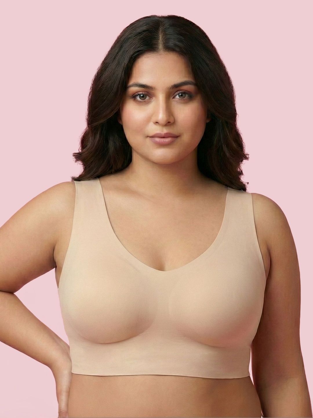 Invisi-Soft Cotton Non-Padded Full Coverage Plus-Size Bonded Bra with Hidden Concealer-picture-41