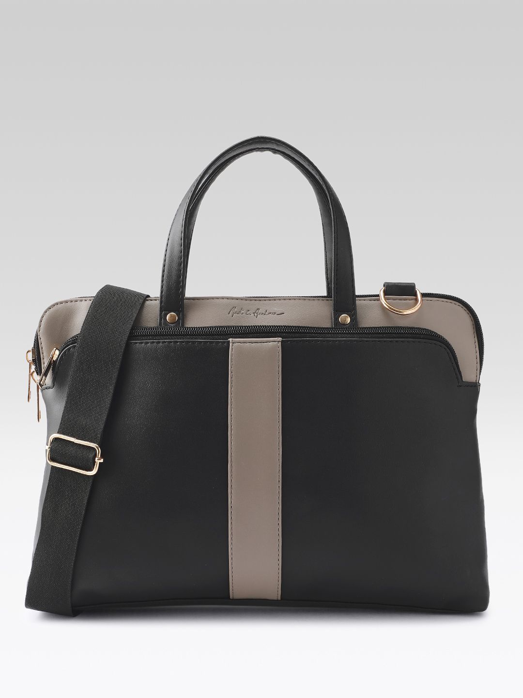 Mast & Harbour Unisex Textured Laptop Bag-picture-22