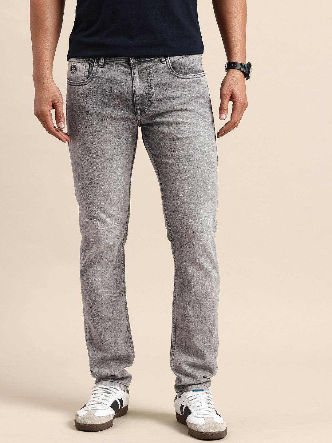 Being Human Men Slim Fit Mid-Rise Heavy Fade Stretchable Jeans