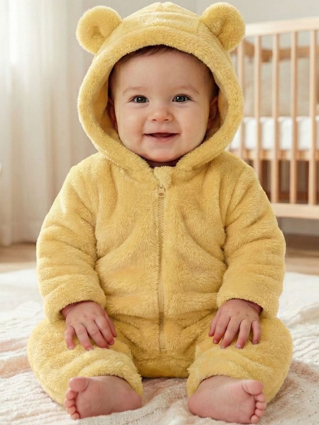 BabyZone Infants Hooded Rompers Rompers-picture-15
