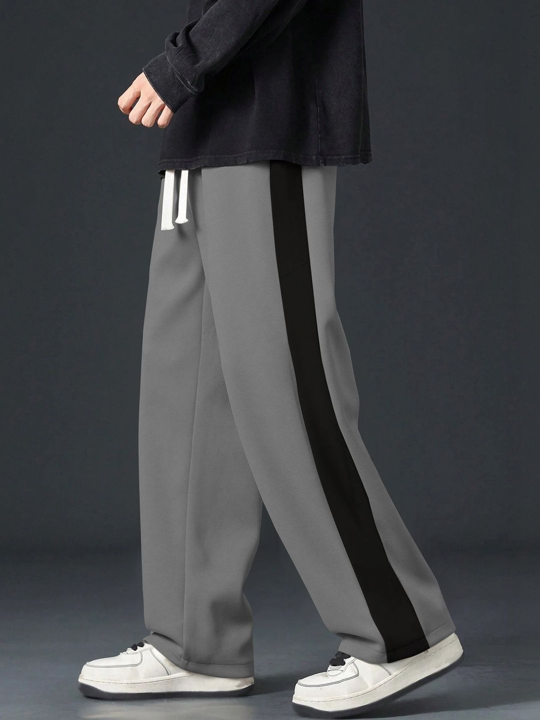 HAPPY KHAJANA Men Colourblocked Relaxed Trousers-picture-24