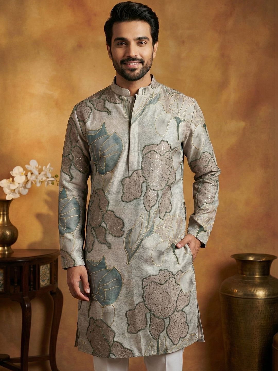 Jompers Men Embroidered Thread Work Kurta-picture-41