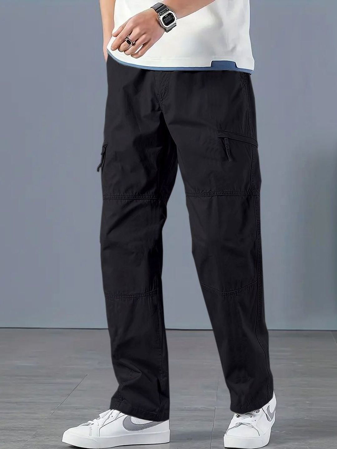 Mast & Harbour Men Relaxed Cargos Trousers-picture-19
