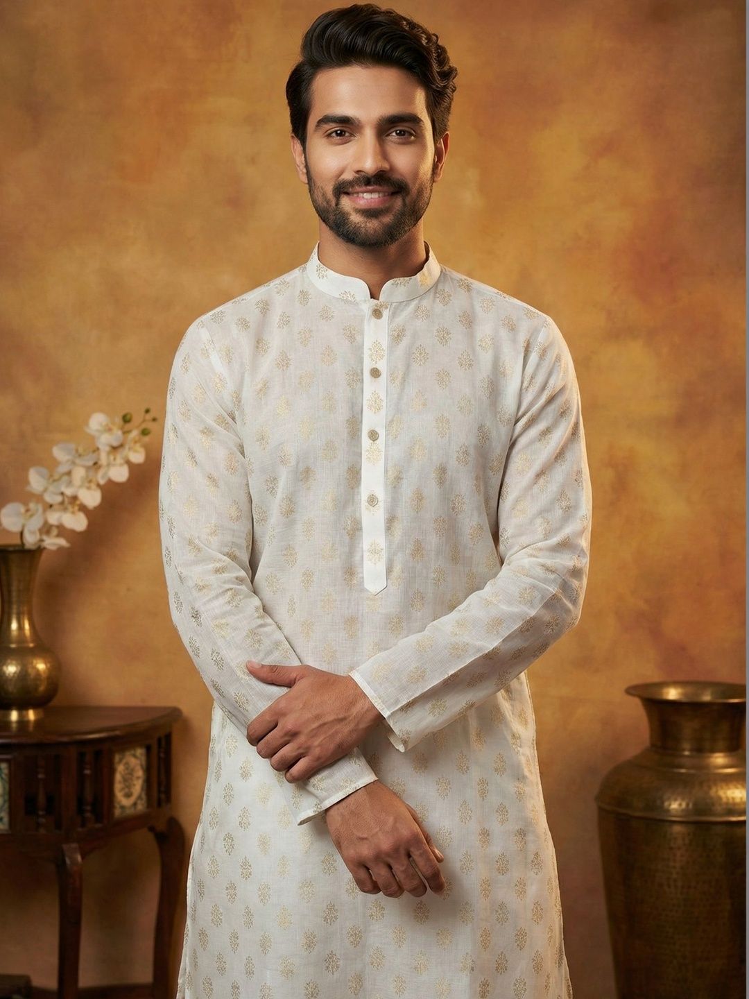 Jompers Men Floral Printed Floral Kurta-picture-26