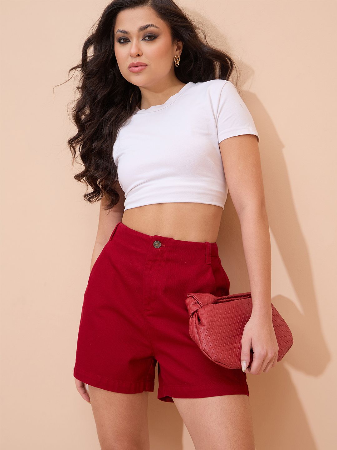 SASSAFRAS Women High-Rise Denim Shorts-picture-26