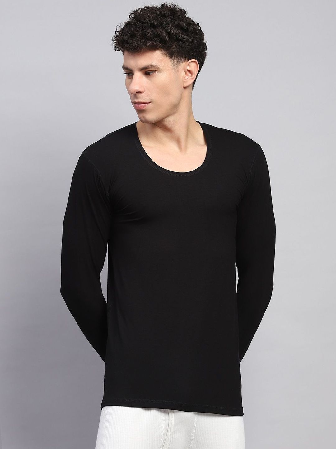 Monte Carlo Ribbed Round Neck Thermal Tops-picture-31