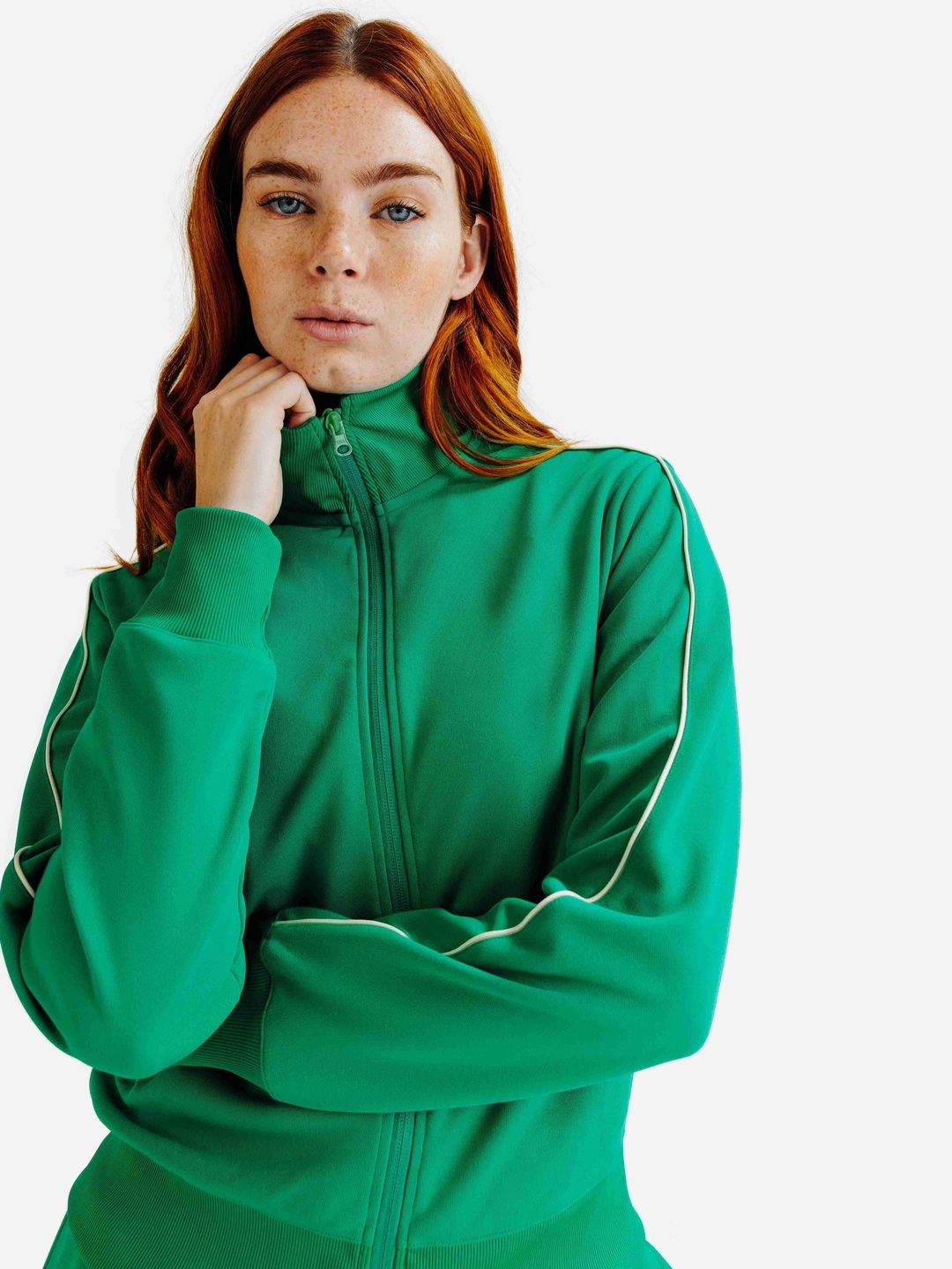 Decathlon Polyester Mock Collar Sporty Jacket-picture-48