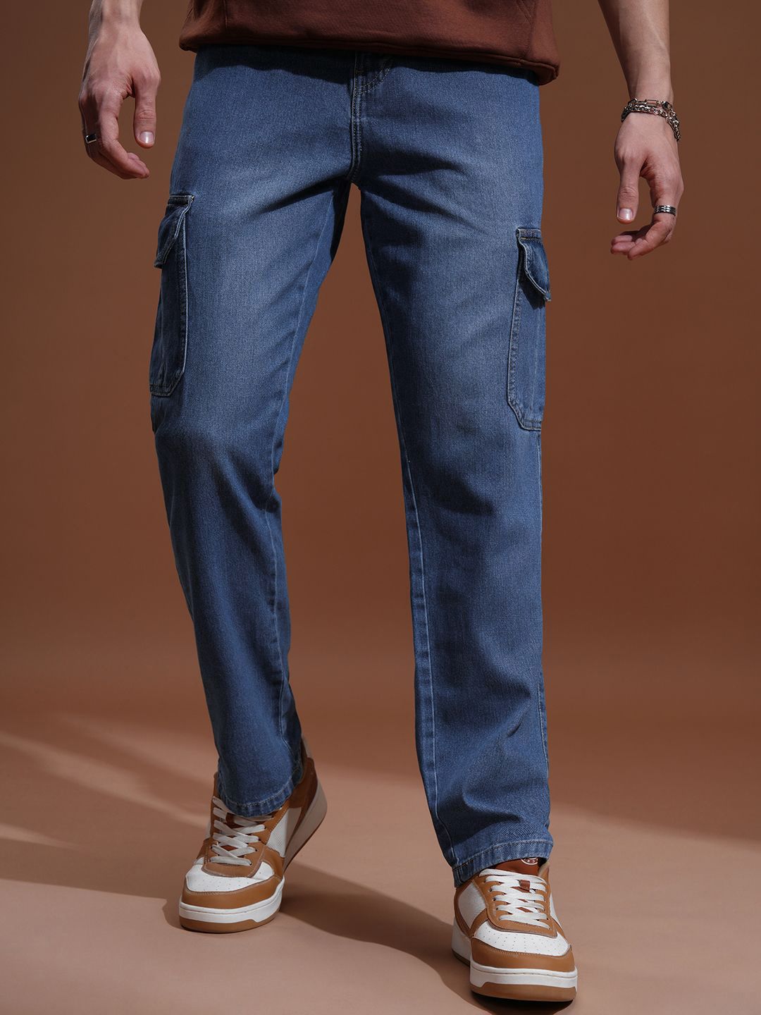 HIGHLANDER Men Cotton Straight Fit Light Fade Jeans