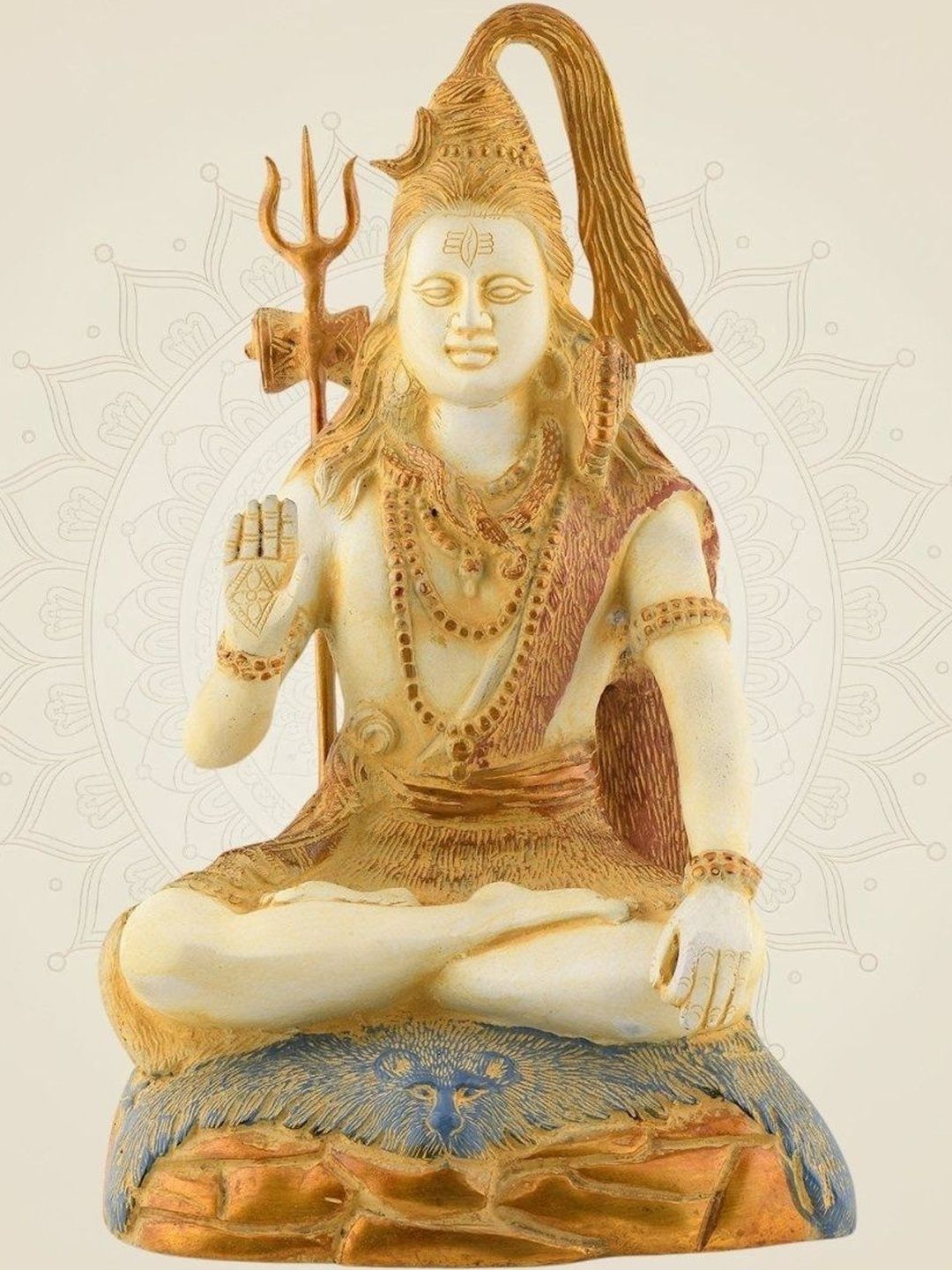 Luxeartisanship Brass Shiva Idol Multi Brass Antique Finish Handcrafted Showpieces 13.5 Inch-image-16
