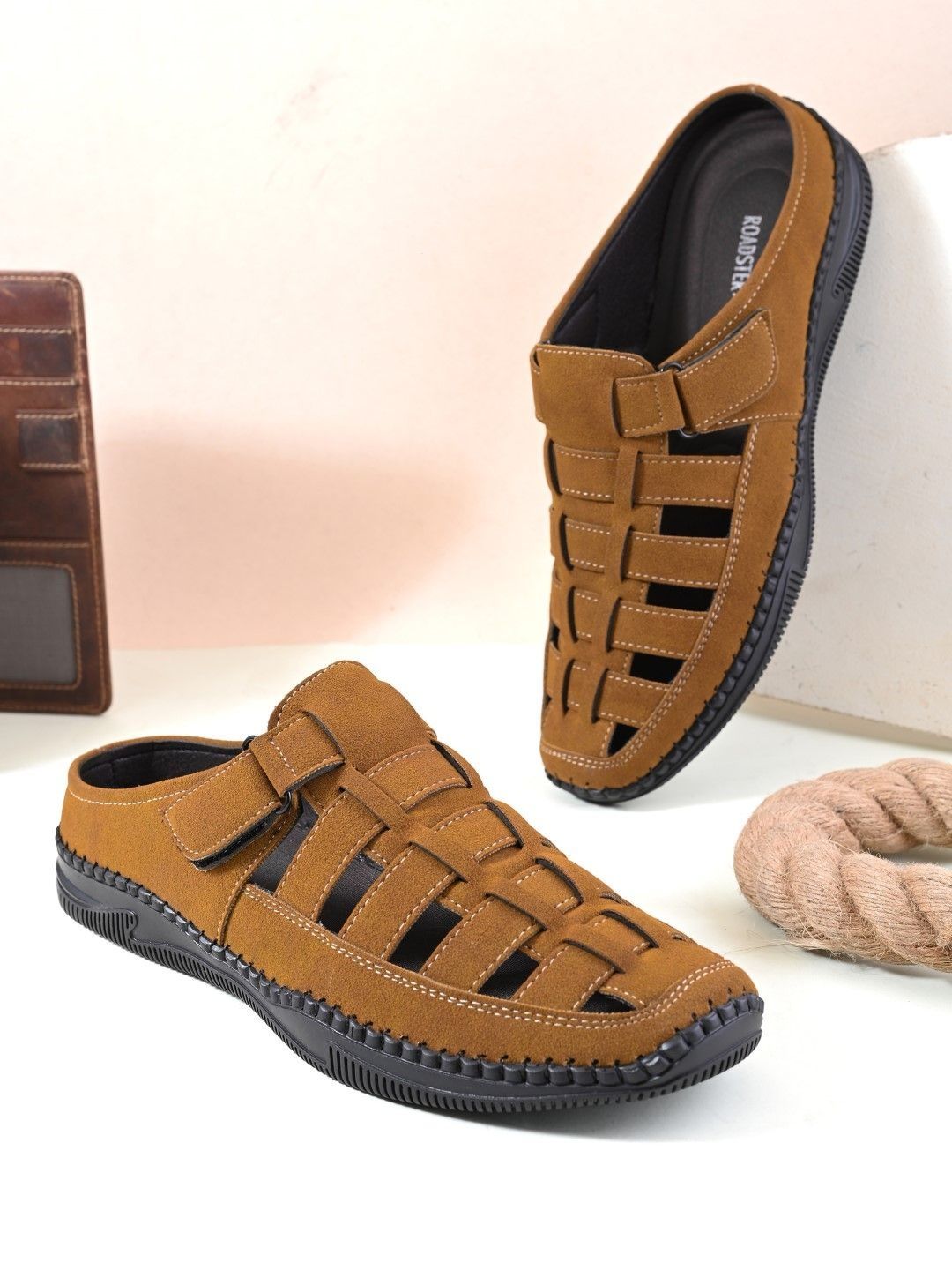 The Roadster Lifestyle Co Men Velcro Comfort Sandals-image-28
