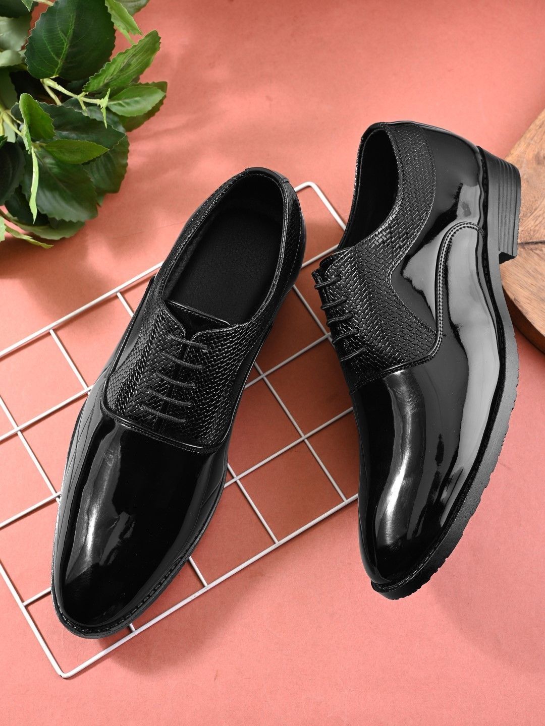 HERE&NOW Men Square Toe Lace-Ups Formal Oxfords-image-40