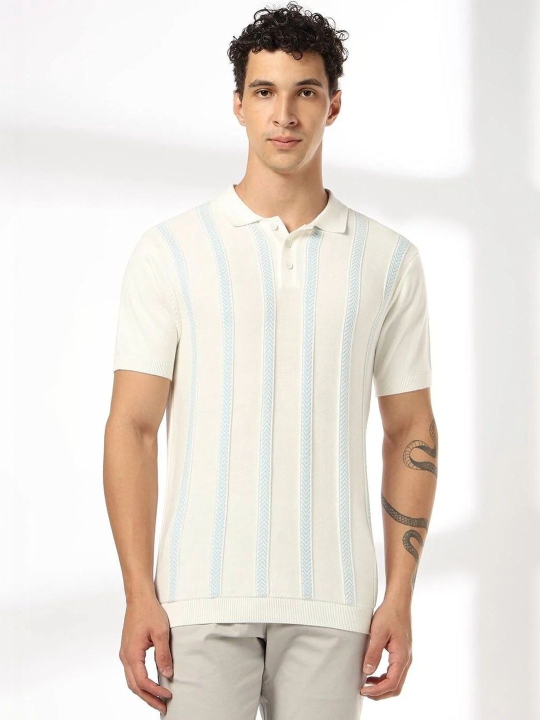 John Players Men Polo Collar Slim Fit T-shirt-picture-42
